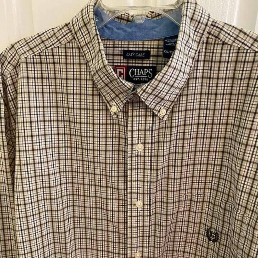 Chaps Men's Long Sleeve Plaid Shirt